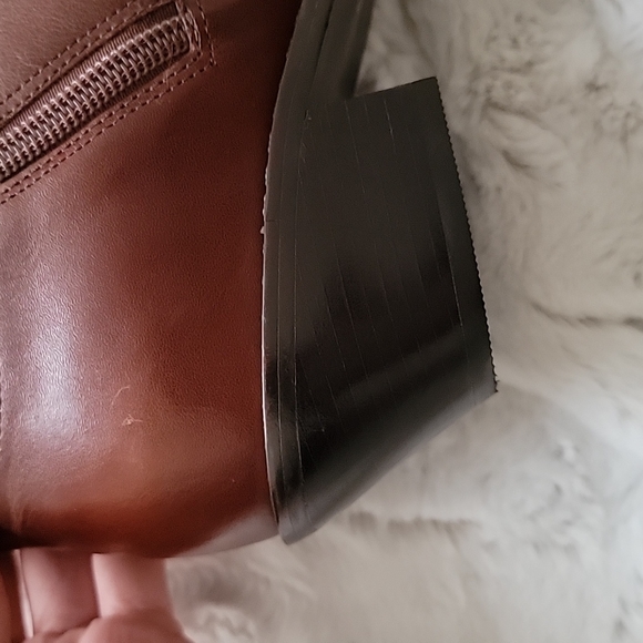 NEW Matisse Western Embossed Zip Up Brown Leather Cowboy Boots - Picture 16 of 16